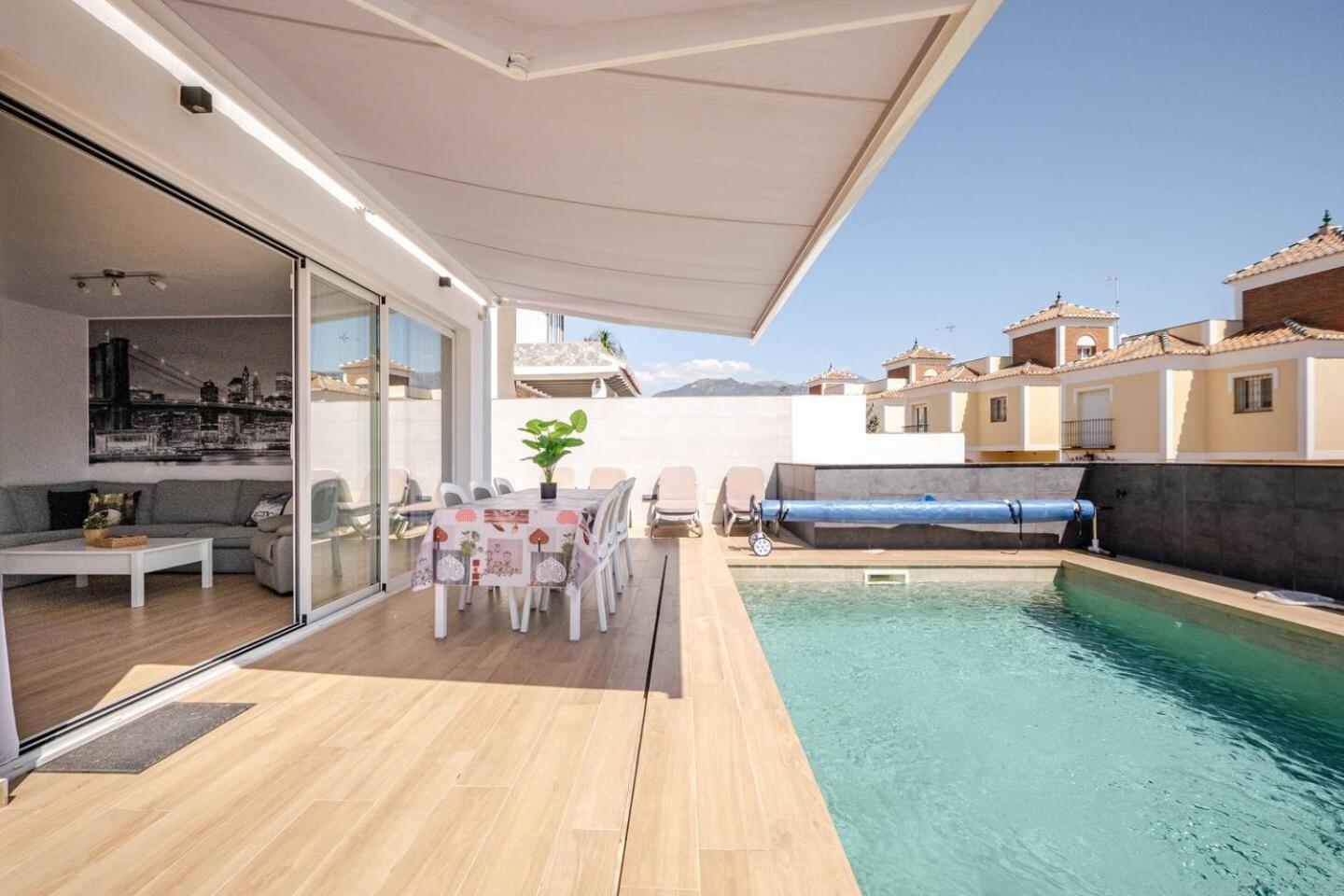 Villa Antonia Mar - Private & Heated Pool - Punta Lara Нерха Екстериор снимка