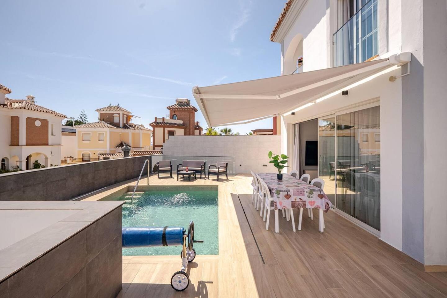 Villa Antonia Mar - Private & Heated Pool - Punta Lara Нерха Екстериор снимка